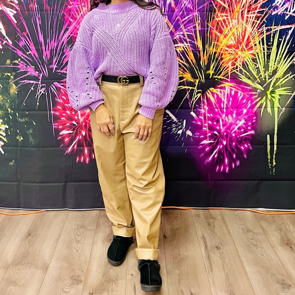 SOLD :ZARA Faux Leather Pants